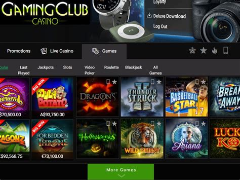 gaming club casino desktop.